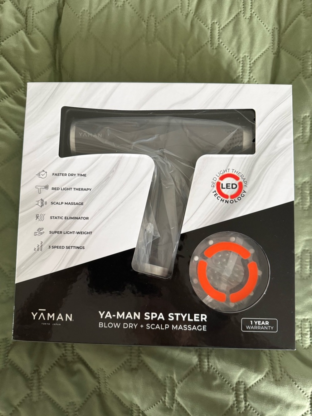 NWT Spa Styler Hair Dryer & Scalp Massager - Black